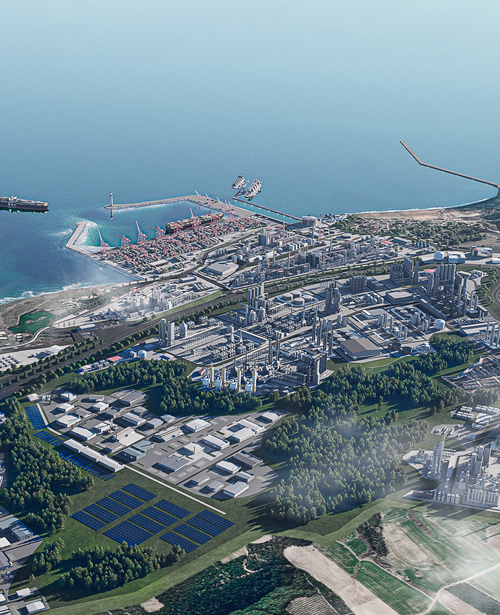 DAPEK zone — Mediterranean coastline and industrial complex