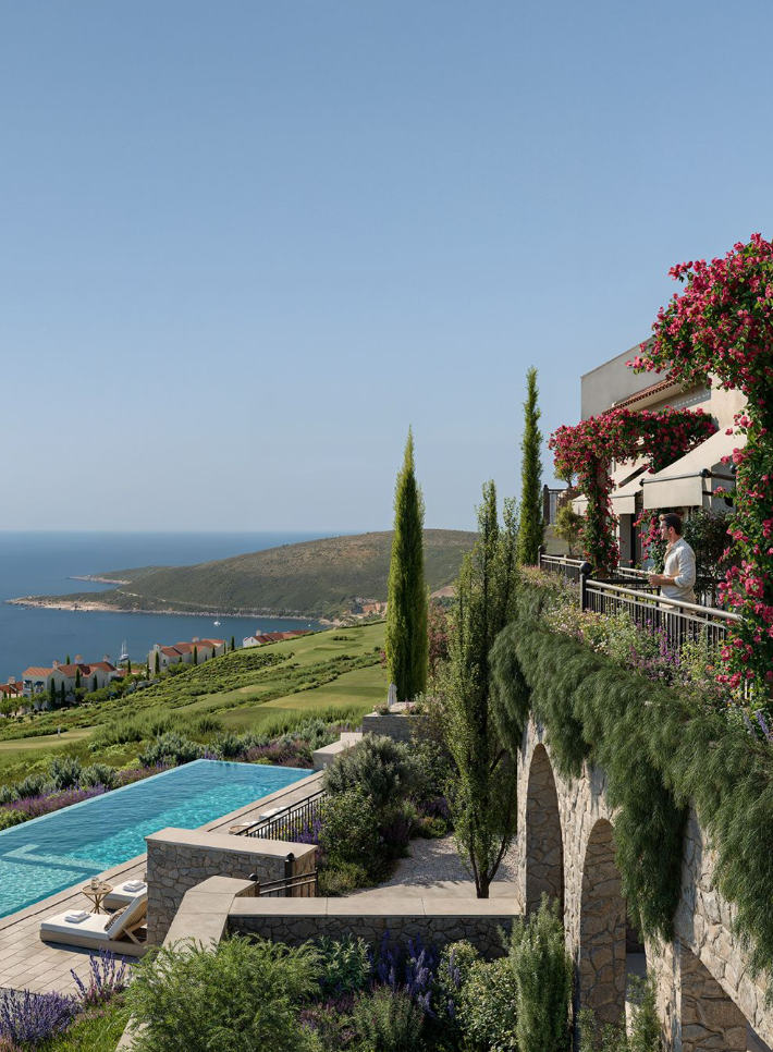 Private villa terrace — golf course & Adriatic views