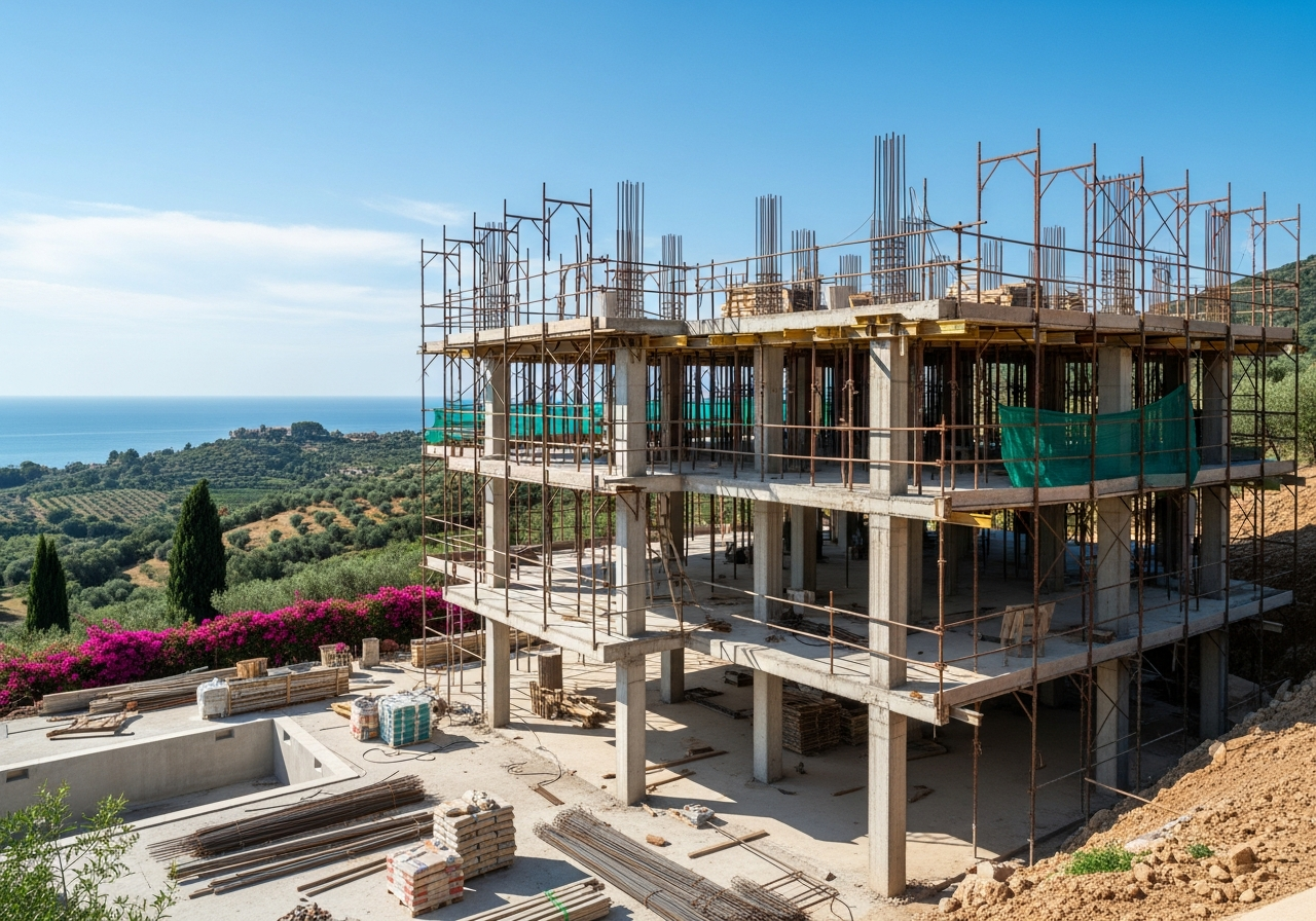 Structural development of the luxury villas
